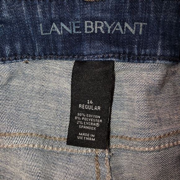 🎉3xHP🎉 LANE BRYANT Boot Cut Genuine Fit Jeans Distressed Stretch Size 16R NEW! - Picture 12 of 13